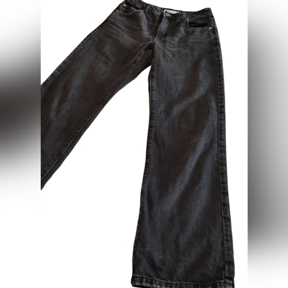 Garage 90's Straight | Washed Black Wide Leg Jeans | Size 25 - Picture 11 of 13